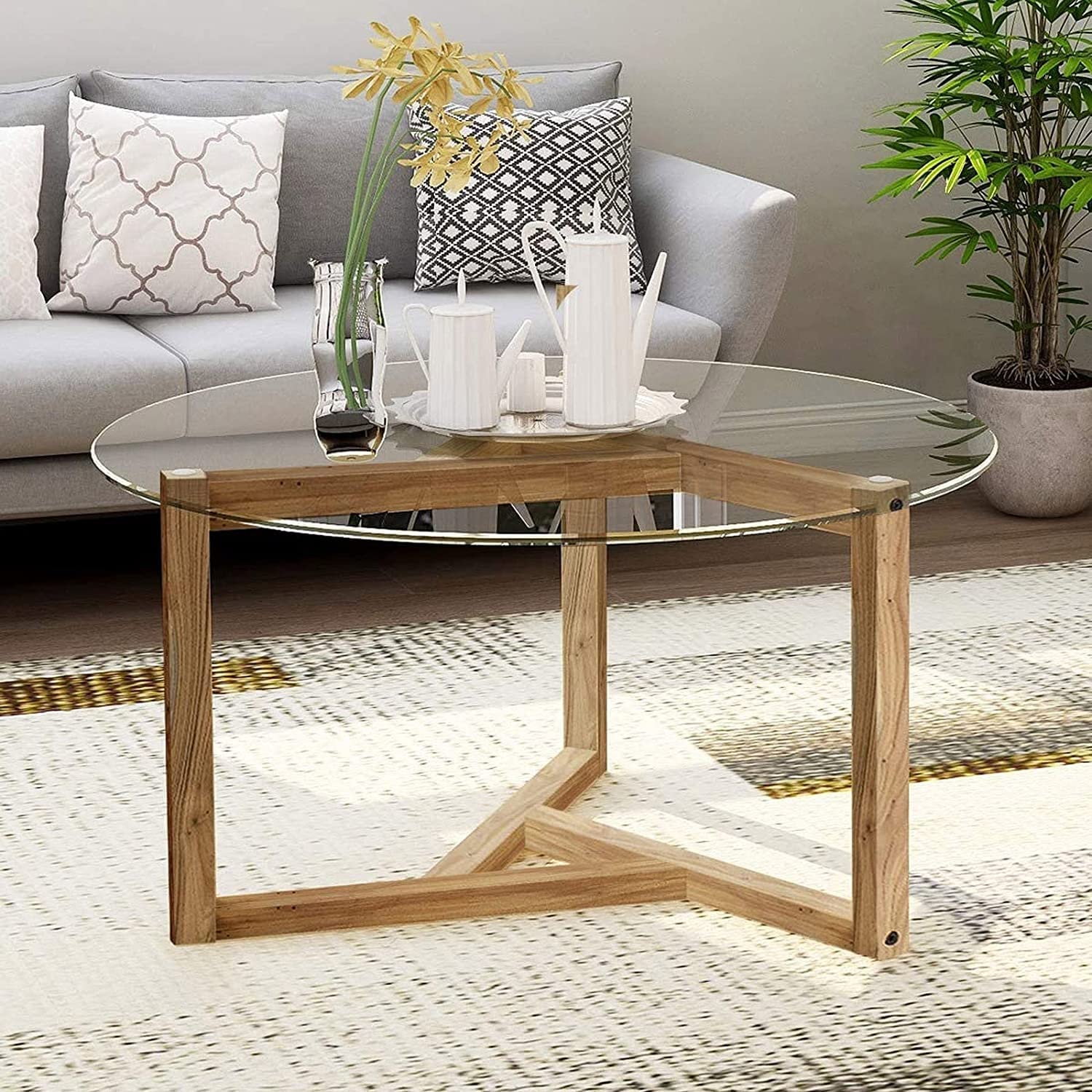 Round Tempered Glass Table Top - 1/3