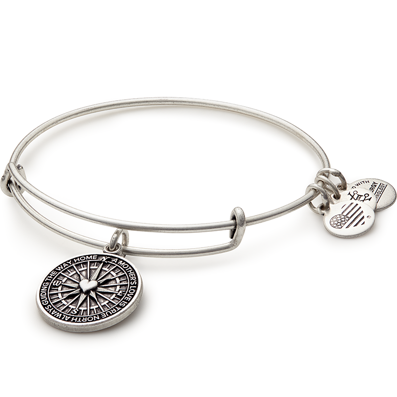 Mother's Love Charm Bangle - Sterling Silver Adjustable Bracelet for Women - Perfect Gift for Mom, Birthday, Anniversary & Mother's Day