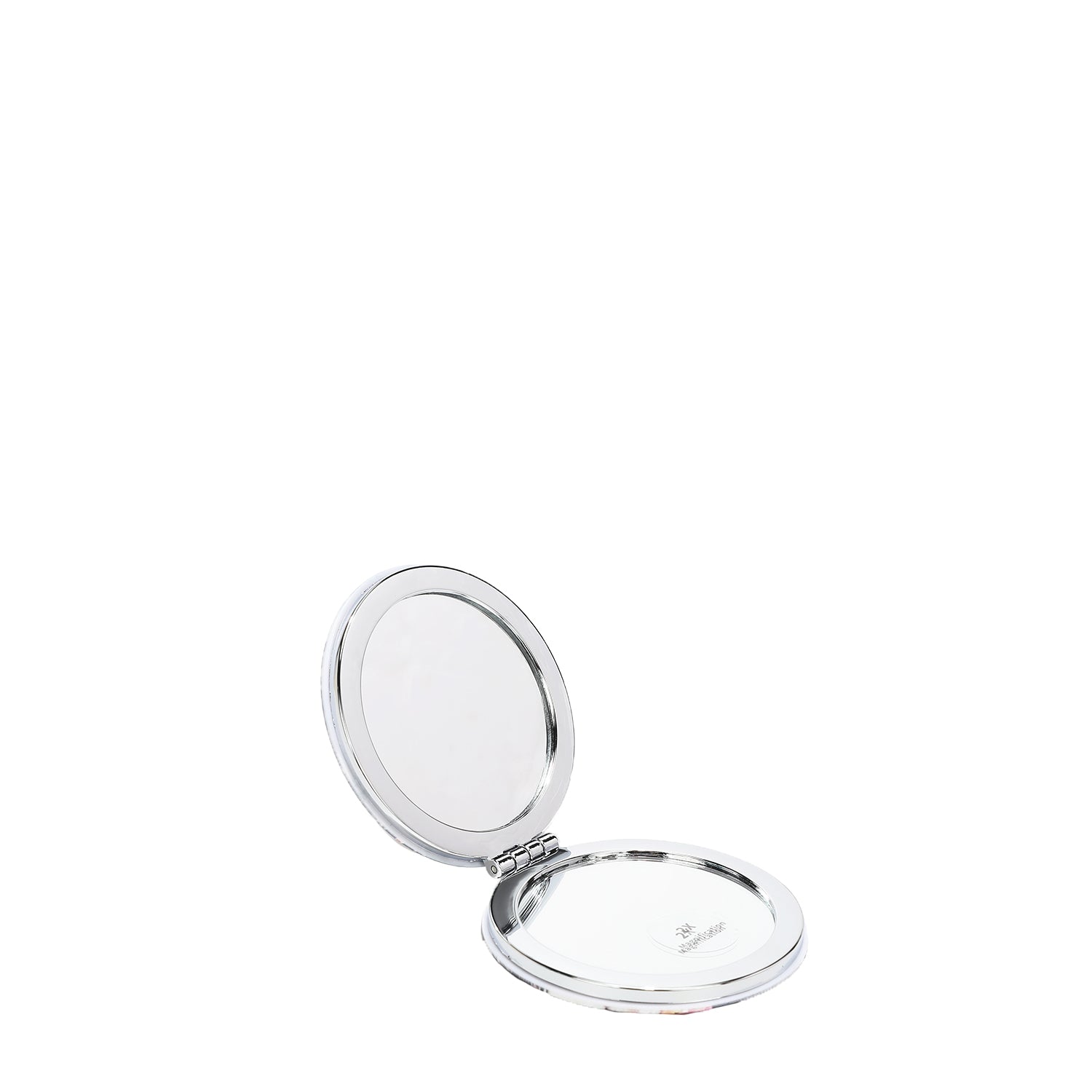 Round Compact Mirror with Case - Portable Travel Makeup Mirror for Women & Men - Perfect for Home, Office, Travel, and Handbag Essentials