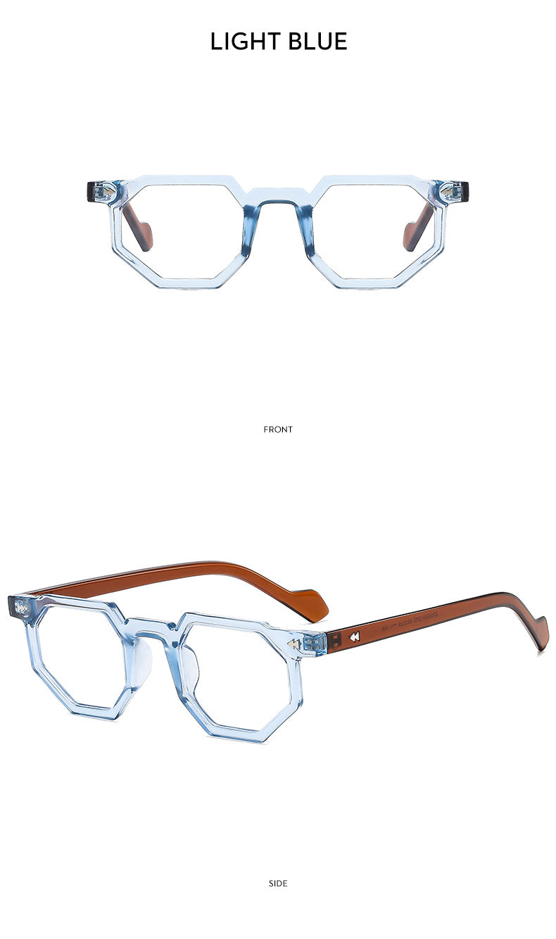 Stylish Geometric Acetate Eyeglass Frames XA3929 - Trendy Unisex Glasses for Work, Reading & Fashion Accessories