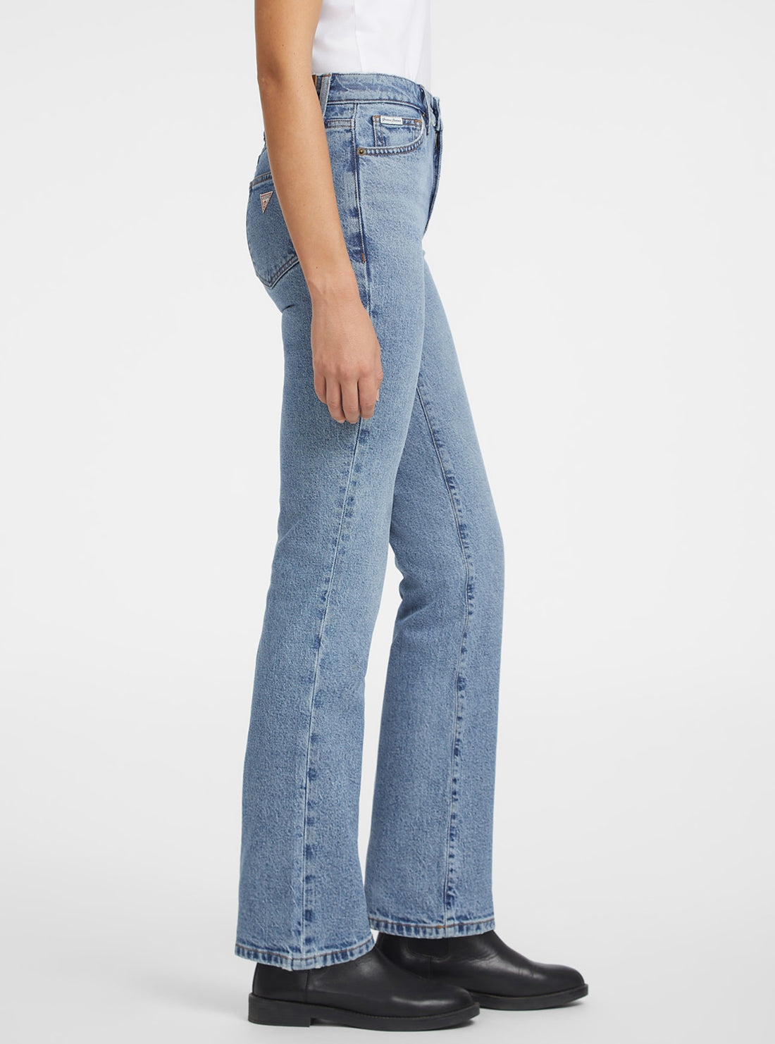 Guess G08 Mid Rise Straight Jeans for Women - Classic Blue Denim Pants with Stretch Comfort | Perfect for Casual Wear, Office & Date Nights