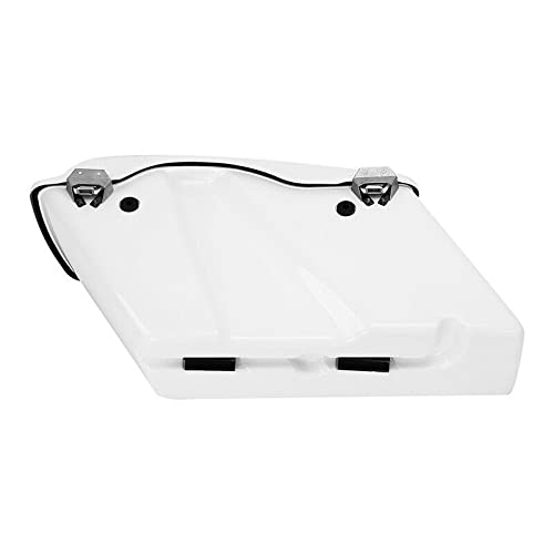Premium White Hard Saddlebags with Latch Keys & Carpet Liners - Compatible with Harley Touring, Road Glide, Road King, Street Glide, Electra Glide Ultra Class (1994-2013) - Perfect for Long-Distance Rides, Storage & Motorcycle Customization