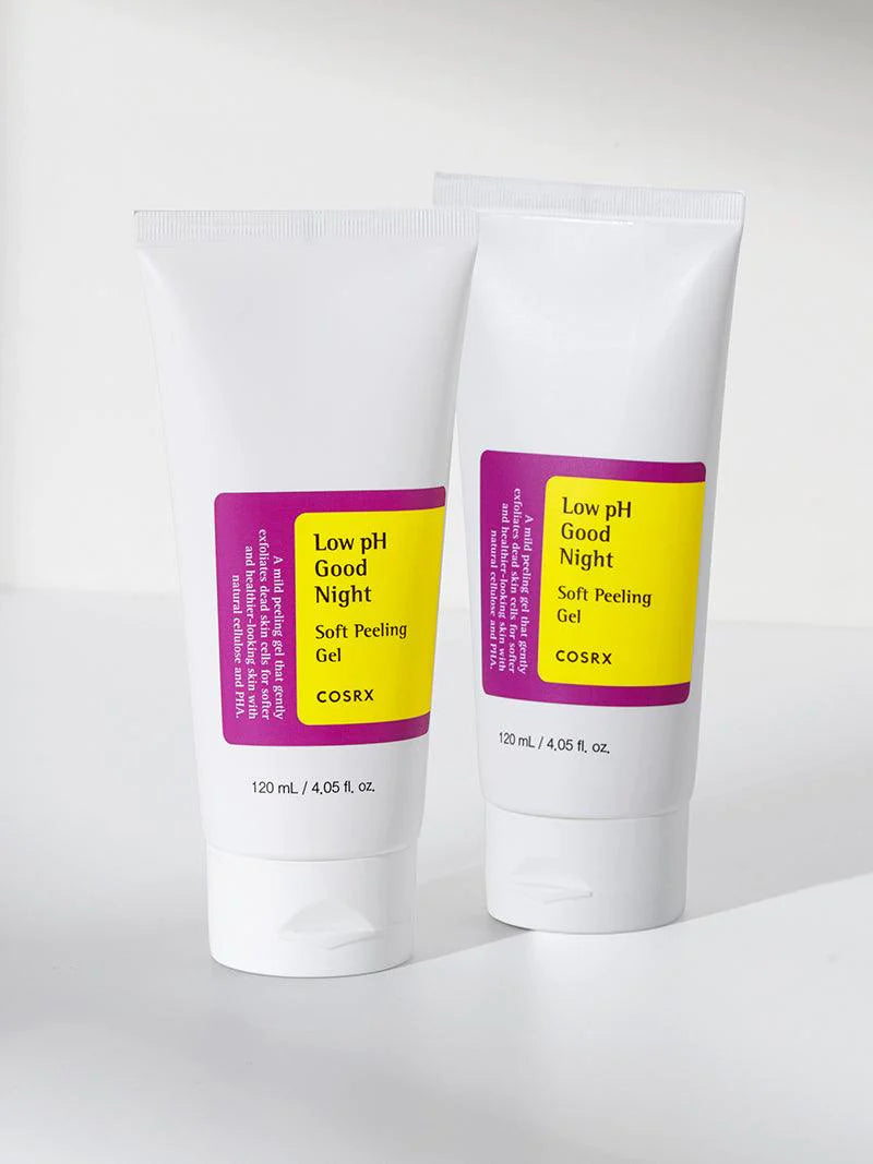 COSRX Low pH Good Night Soft Peeling Gel 120ml - Gentle Exfoliating Face Wash for Oily & Acne-Prone Skin - Perfect for Nighttime Skincare Routine & Glowing Complexion