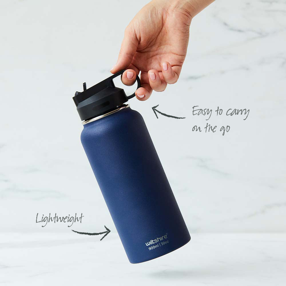 Premium Insulated Stainless Steel Water Bottle - 900ml (30oz) Leak-Proof, Double-Walled Vacuum Flask for Hot & Cold Drinks - Perfect for Hiking, Gym, Office & Outdoor Activities - Teal Blue