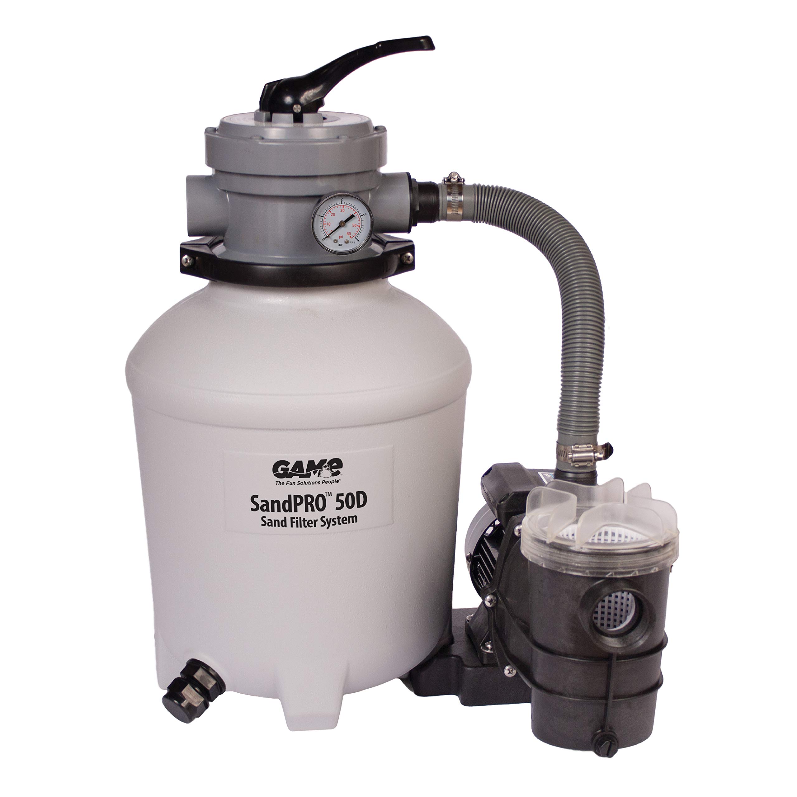GAME SandPRO 50D Series 0.5HP Pool Sand Filter Replacement Unit for Intex & Bestway Above Ground Pools | High Performance Swimming Pool Vacuum System | Energy Efficient & Easy to Use | Perfect for Backyard, Inground & Outdoor Pool Maintenance