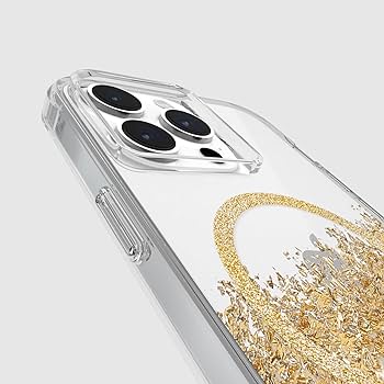Case Mate Antimicrobial Hardshell Phone Case with MagSafe - Karat Marble Design for iPhone 15 Pro Max | Protective Cover for Everyday Use & Travel