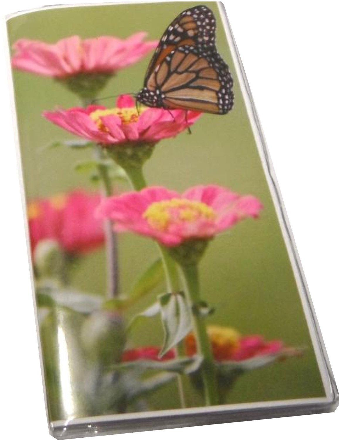2025 2026 2027 3-Year Pocket Planner with Wildlife & Flower Prints - Monarch Design - Compact Monthly Calendar with Notepad - Perfect for Students, Professionals & Travel Organization