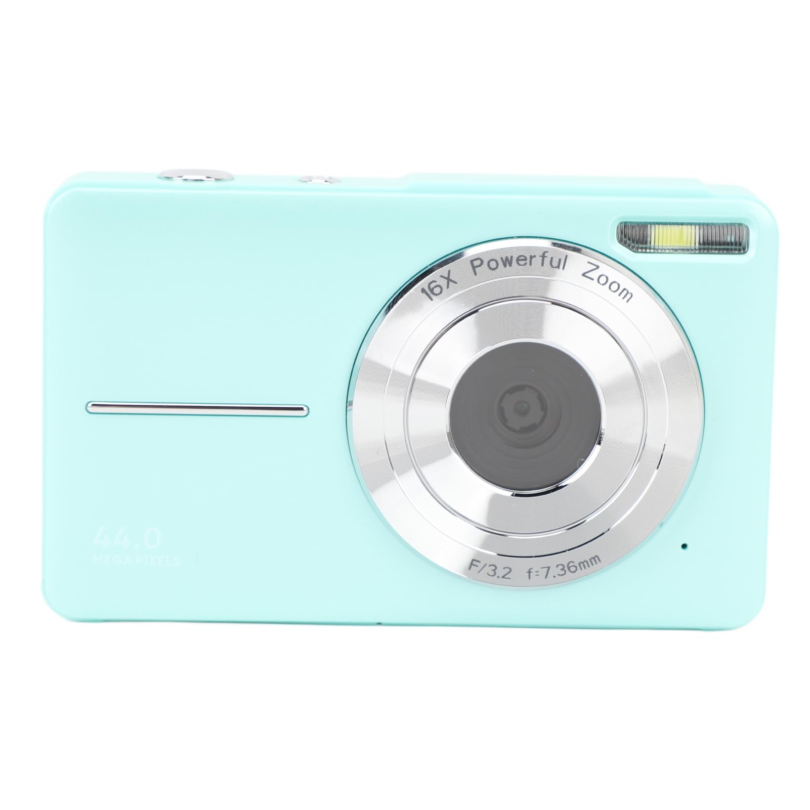44MP Small Portable Digital Camera for Teens & Students - Compact, Lightweight, Green | Perfect for Travel, Vlogging, and Everyday Photography