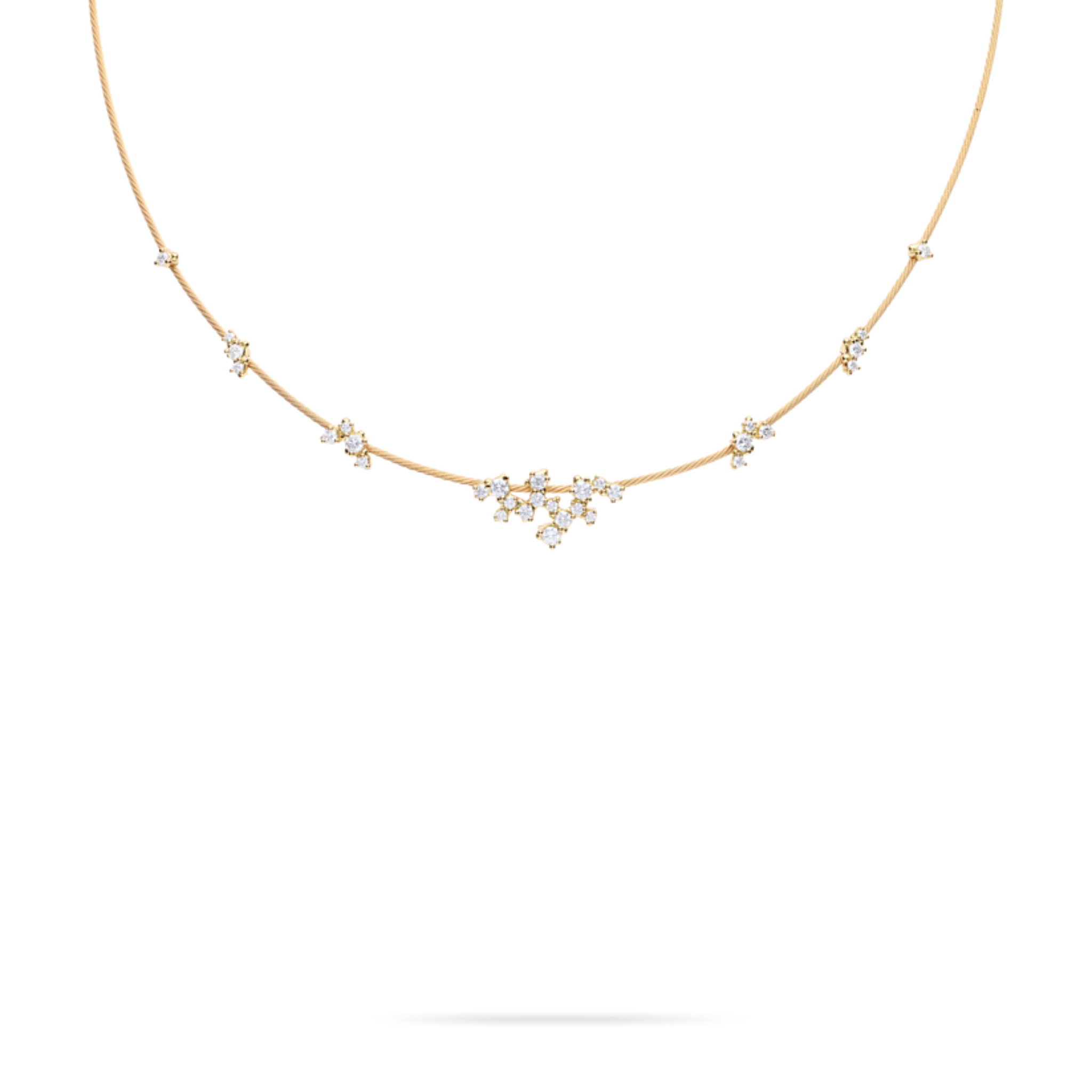 Paul Morelli Single Unity Confetti Necklace - Elegant Gold-Tone Statement Jewelry for Women | Perfect for Weddings, Parties & Special Occasions