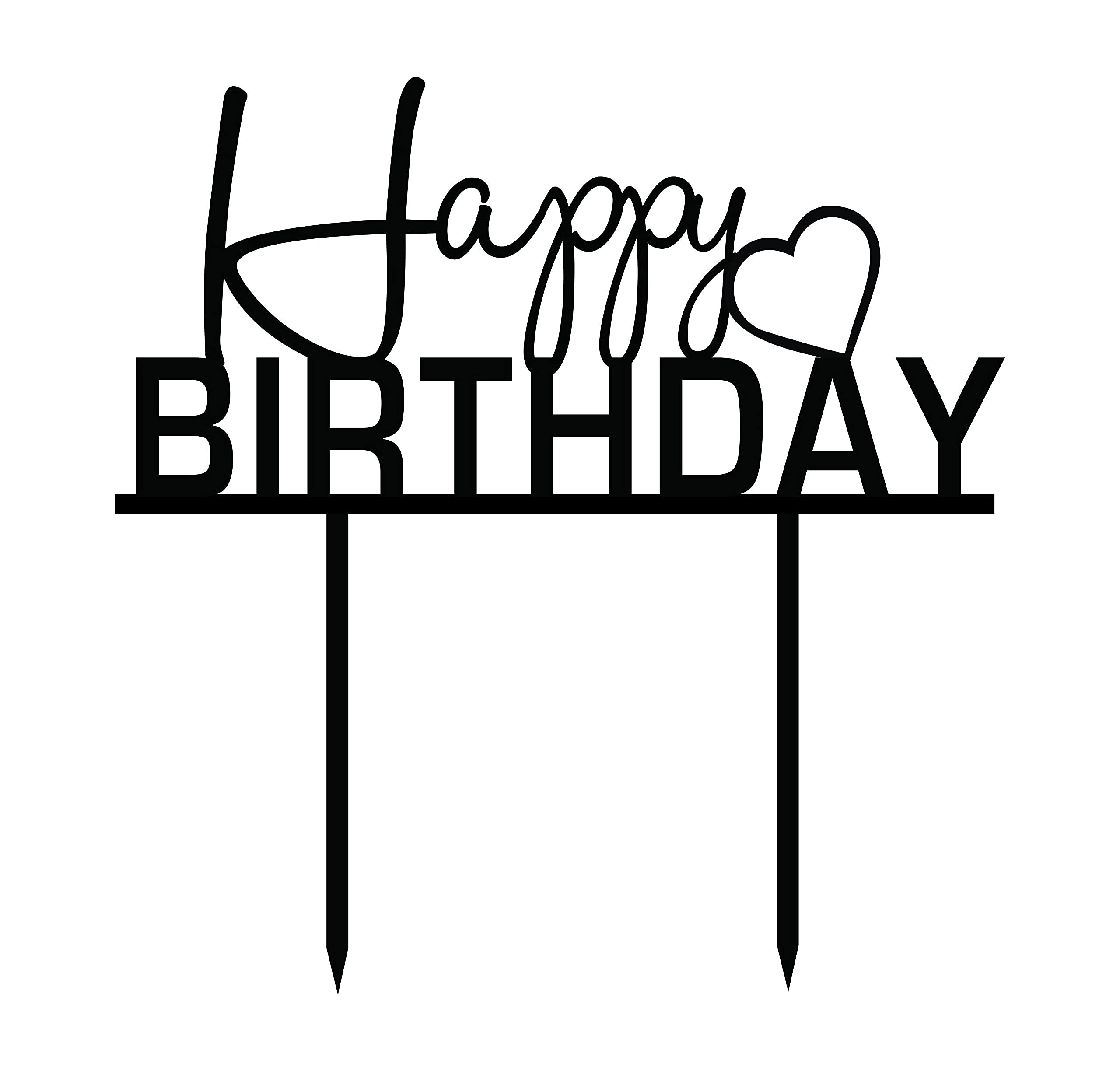 Personalized Happy Birthday Cake Topper - Custom Yellow Cake Decorations (6-7 Inches Wide) | Perfect for Birthday Parties, Wedding Cakes & Special Celebrations