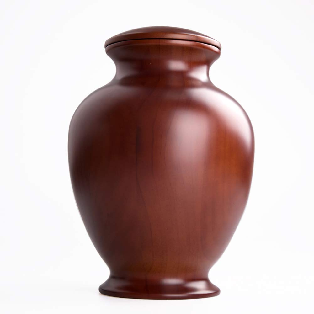 Premium Solid Wood Cremation Urn for Ashes - Handcrafted Elegant Funeral Urn for Adults (Up to 200lbs) - Memorial Keepsake for Home Display, Funeral Service & Scattering Ceremonies