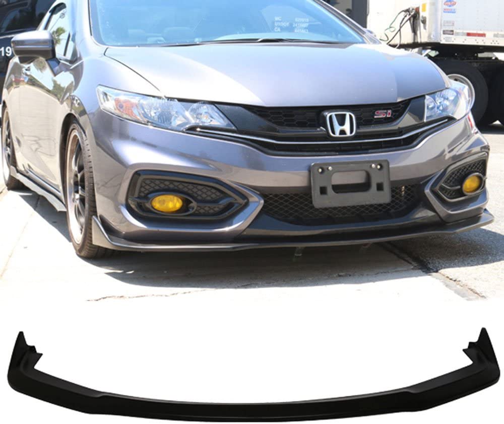 2014-2015 Honda Civic Coupe CS2 Style Front Bumper Lip Spoiler - Aerodynamic Body Kit for 2-Door Models - Perfect for Street Racing & Car Shows