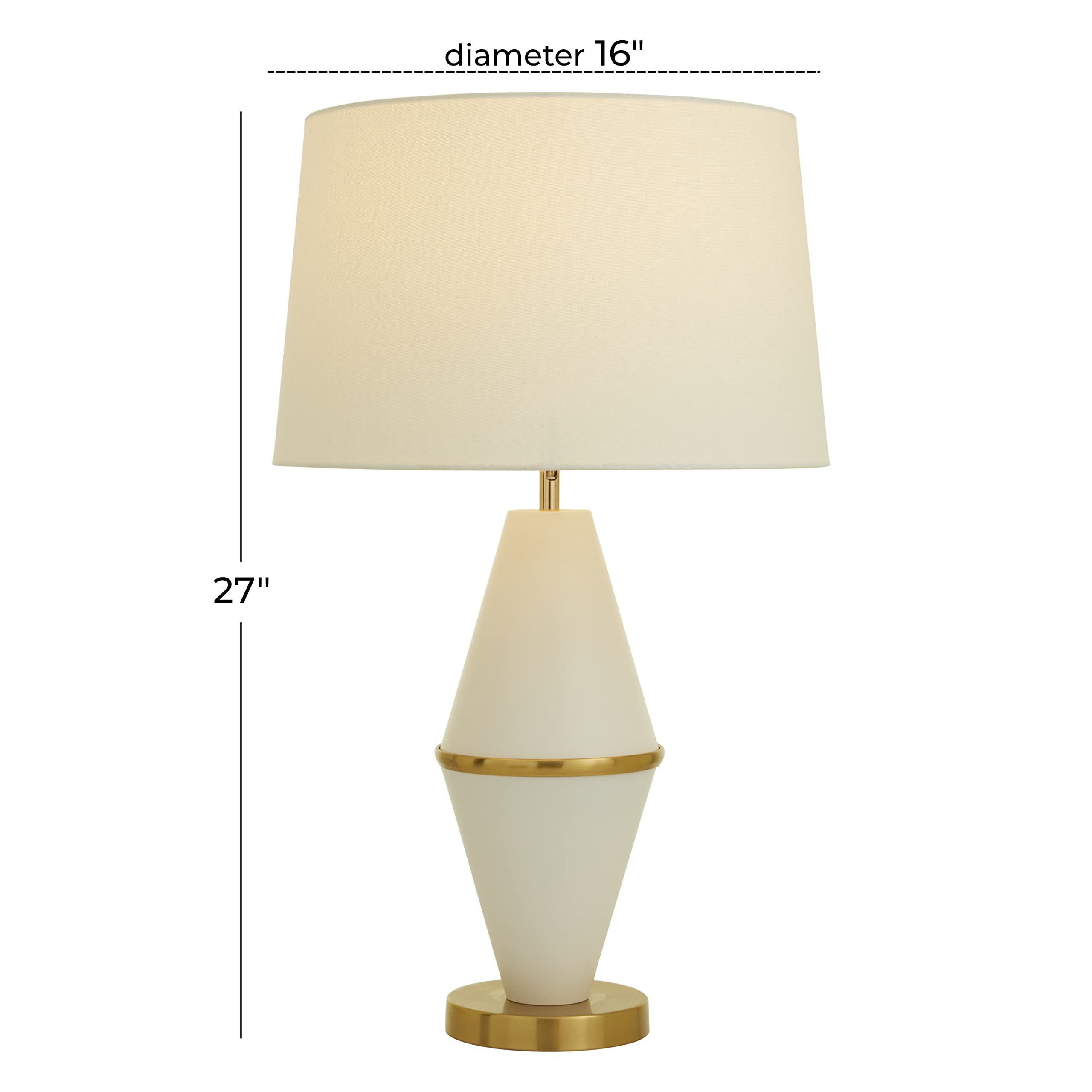 CosmoLiving by Cosmopolitan Modern Gold Accent Table Lamp - 16