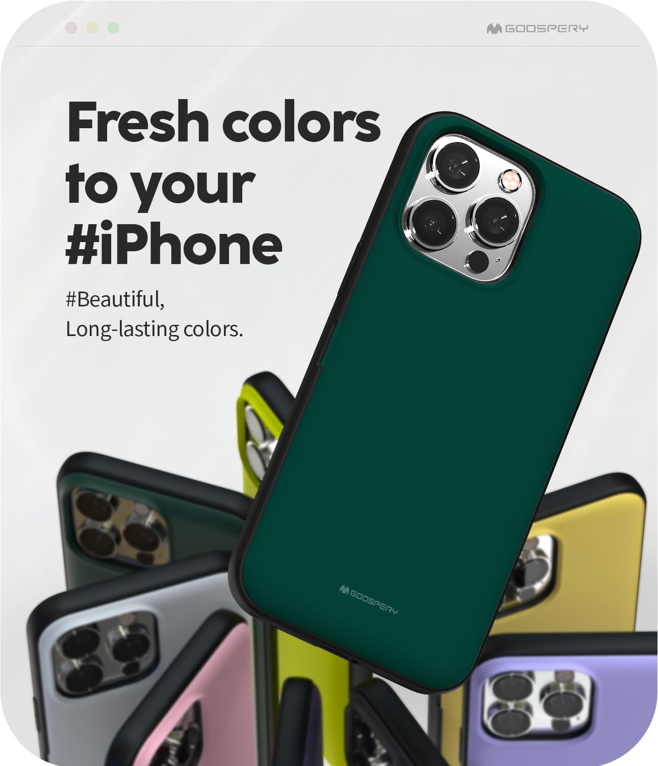 GOOSPERY Magnetic Door Bumper iPhone 15 Pro Max Case with Card Holder - Auto-Closing Wallet Case, Dual Layer Protective Cover (Green) | Perfect for Hands-Free Access & Secure Storage at Work, Gym, or Travel