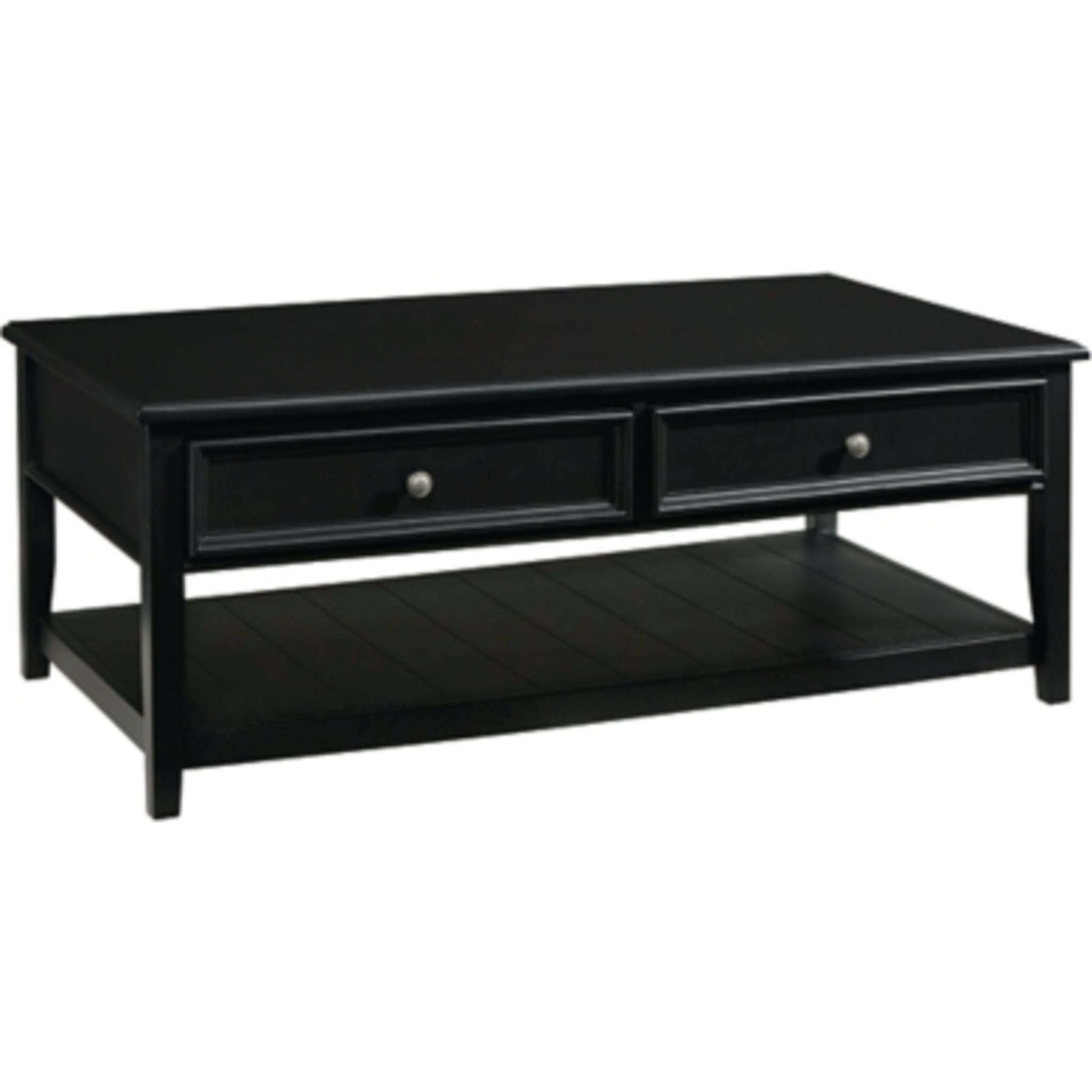 Beckincreek Modern Coffee Table - Black Wooden Living Room Furniture for Home Decor, Sofa Table, Center Table - Perfect for Living Room, Lounge, Office