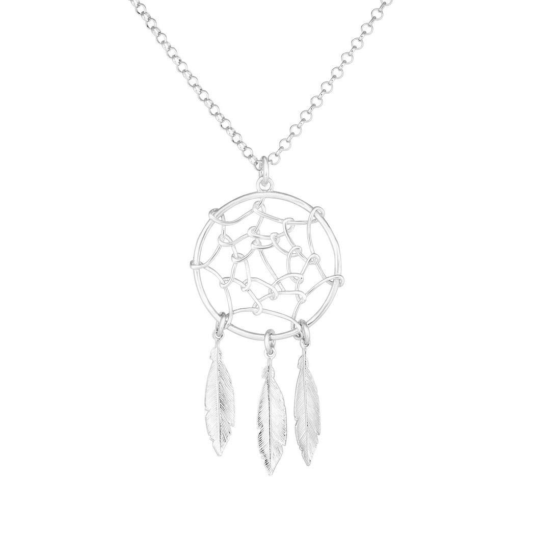 Rhodium Plated Silver Shiny Fancy Necklace for Women - 17 Inch Jewelry Gift with Lobster Clasp - Perfect for Parties, Weddings & Special Occasions