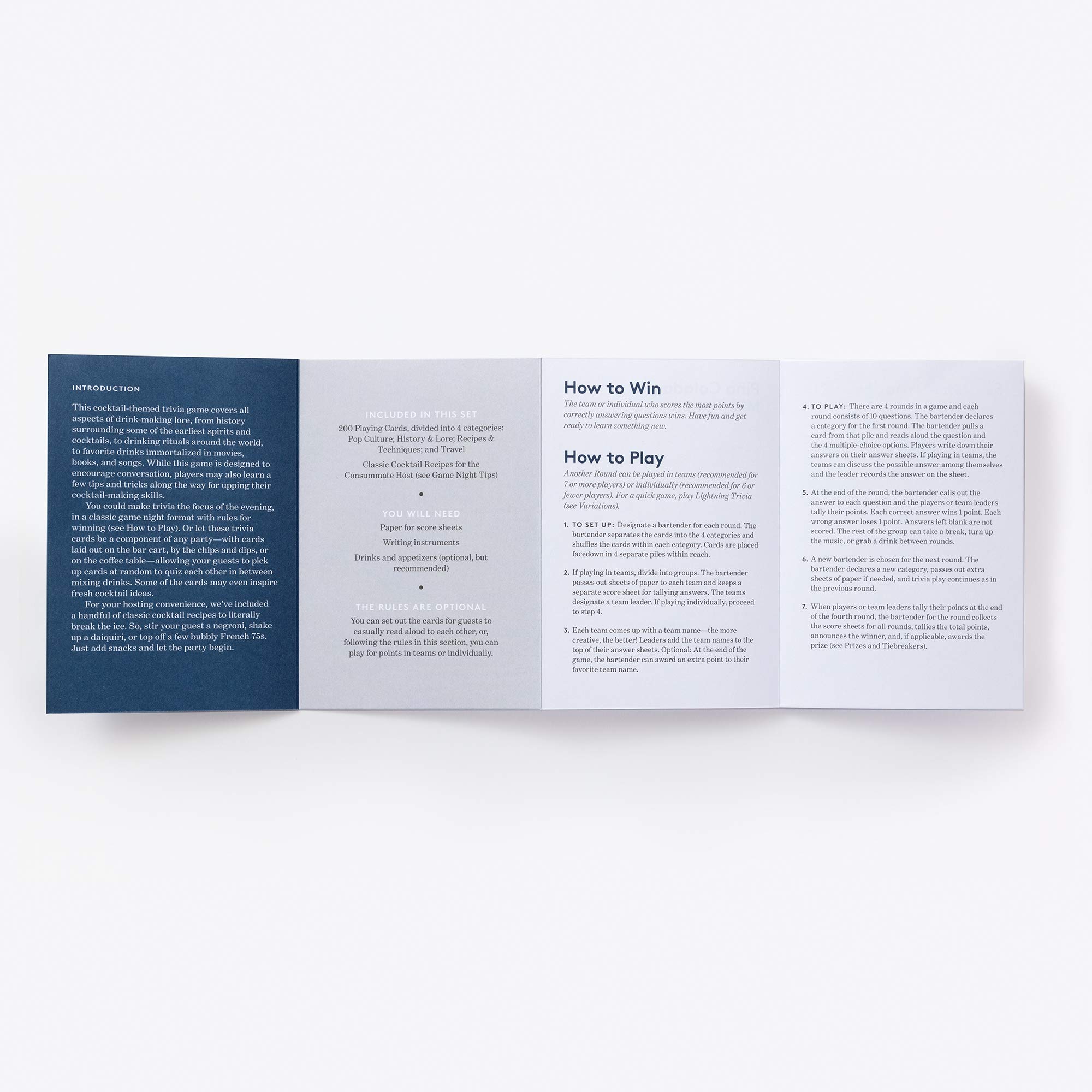 Clarkson Potter Another Round: 200 Cocktail Trivia Questions for Drink Enthusiasts - Fun Card Game for Parties, Bars & Game Nights