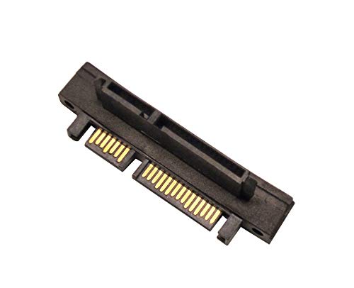 22 Pin SATA Male to Female Right Angle Adapter - 90 Degree SATA Power Connector for PC, SSD, HDD & Server Cable Management