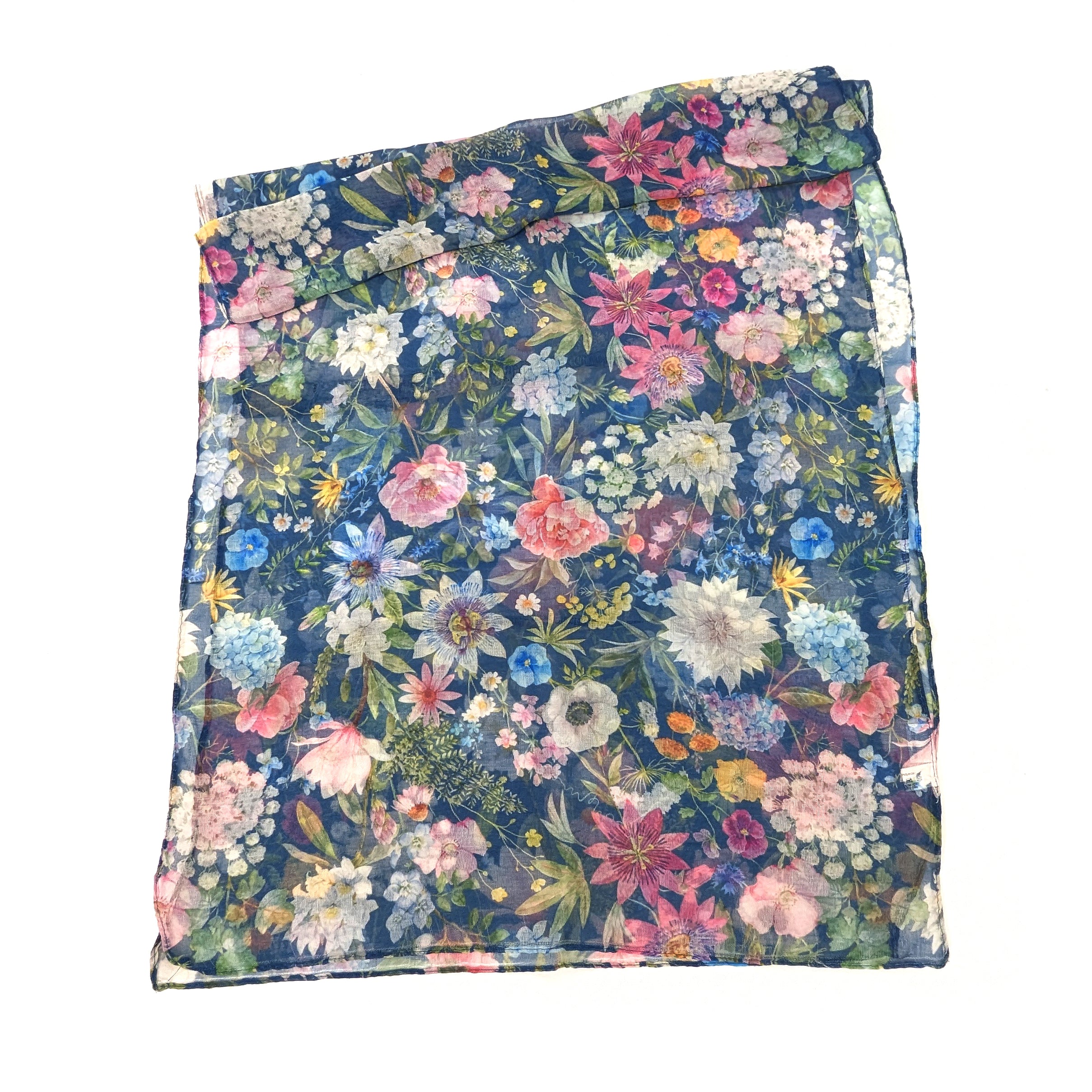 Navy Blue Spring Scarf for Women - Lightweight 50x180cm Fashion Accessory - Perfect for Office, Travel & Everyday Outfits
