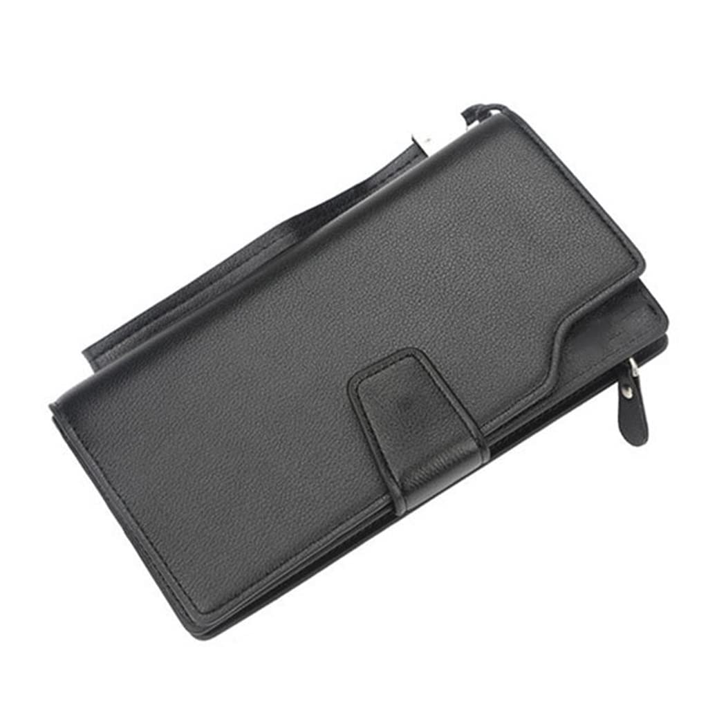 Men's PU Leather Wallet with Zipper - Slim Business Wallet for Men, RFID Blocking, Multiple Card Slots & Coin Pocket - Perfect for Daily Use, Travel, and Office (Color: A, Size: One Size)