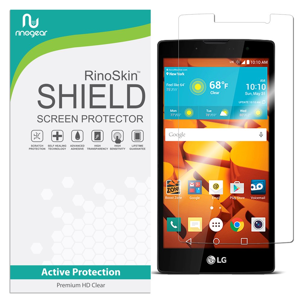RinoGear Screen Protector for LG Volt 2 (2015) - Case Friendly, Flexible Full Coverage Clear TPU Film - Perfect for Everyday Protection & Scratch Resistance