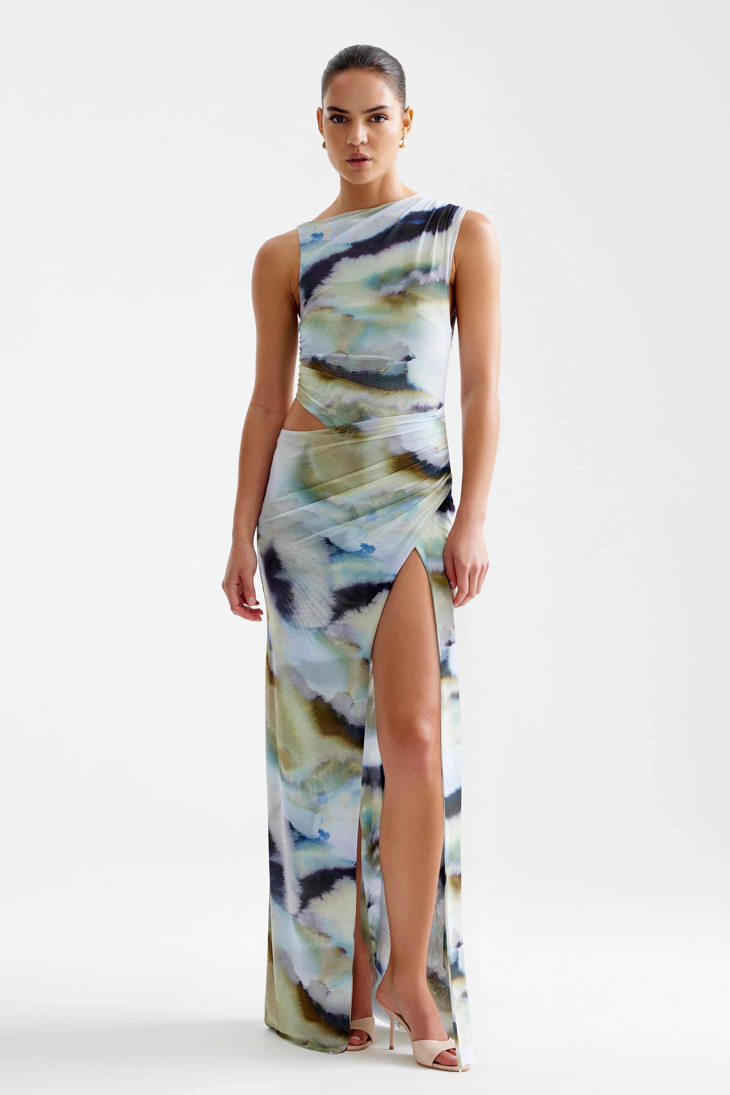 Fiora Women's Blue Floral Print Summer Dress - Perfect for Beach Vacations, Parties & Casual Outings