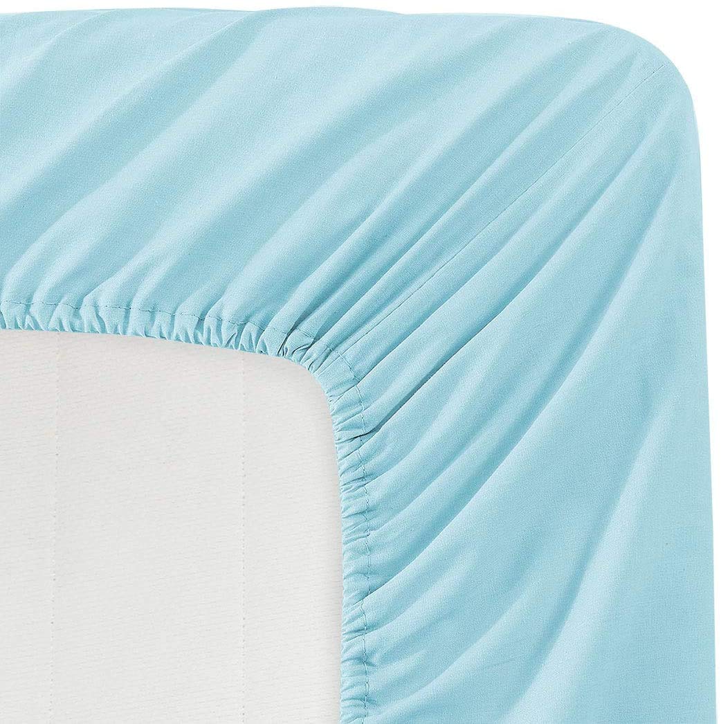 Premium 600 Thread Count 100% Long Staple Cotton Sheet Set - 4 Piece Twin XL Bed Sheets - Ultra Soft, Deep Pocket (Fits 21