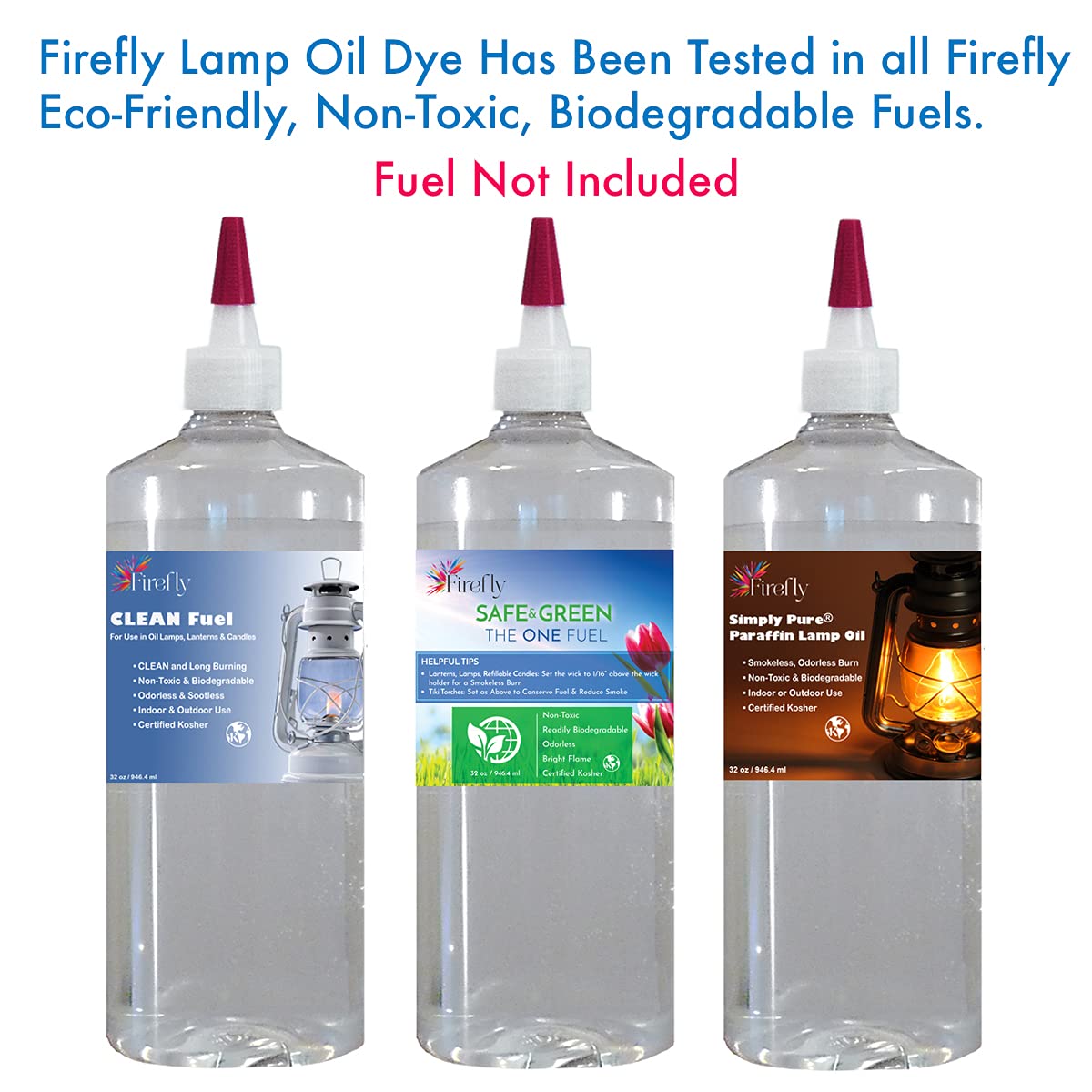 Premium Firefly Blue Lamp Oil & Candle Dye 3-Pack - Smokeless, Odorless Liquid for Firefly Lanterns - Perfect for Outdoor Camping, Emergency Lighting & Decorative Ambiance