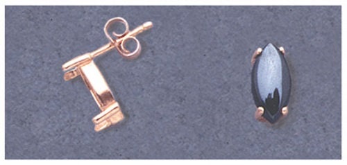 Sterling Silver or 14kt Gold Marquise Cabochon Earring Settings - 1 Set (2 Pieces) 5x2.5mm & 12x6mm Sizes - Perfect for Handmade Jewelry Making, DIY Earrings, and Gift Giving