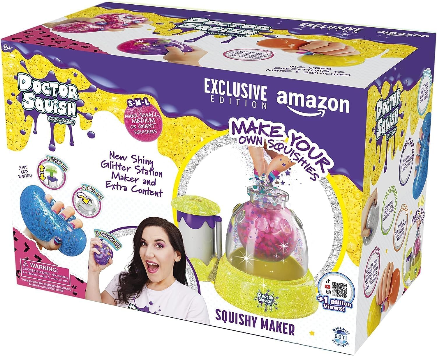 Doctor Squish - Squishy Maker Station - Amazon Exclusive DIY Toy Kit for Kids Ages 8+ | Create Custom Squishy Toys at Home | Perfect for Stress Relief, Sensory Play & Creative Fun