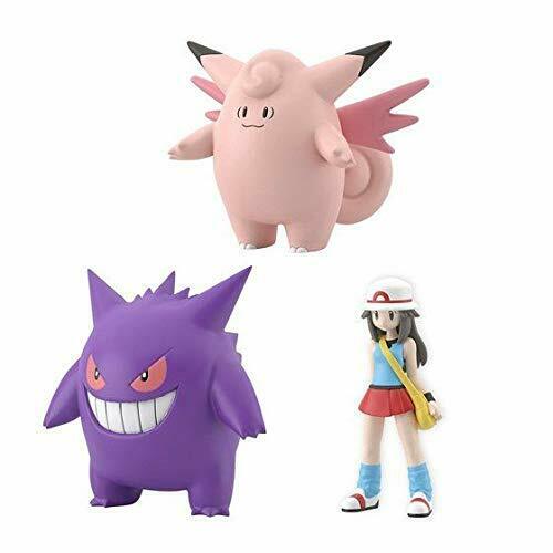 Premium Bandai Pokemon Scale World 1/20 Clefable & Gengar Figure Set - Collectible Anime Figures for Display, Gaming Room Decor, or Gift for Pokemon Fans