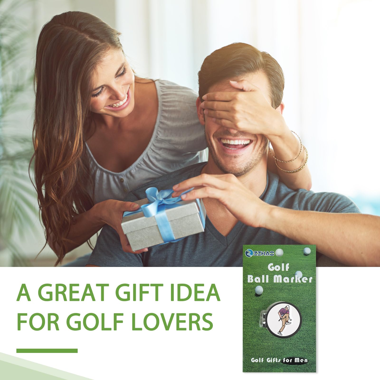 Magnetic Golf Ball Marker with Hat Clip - 25mm Funny Golf Accessories for Men | Perfect Golf Gifts & Tournament Essentials for Players