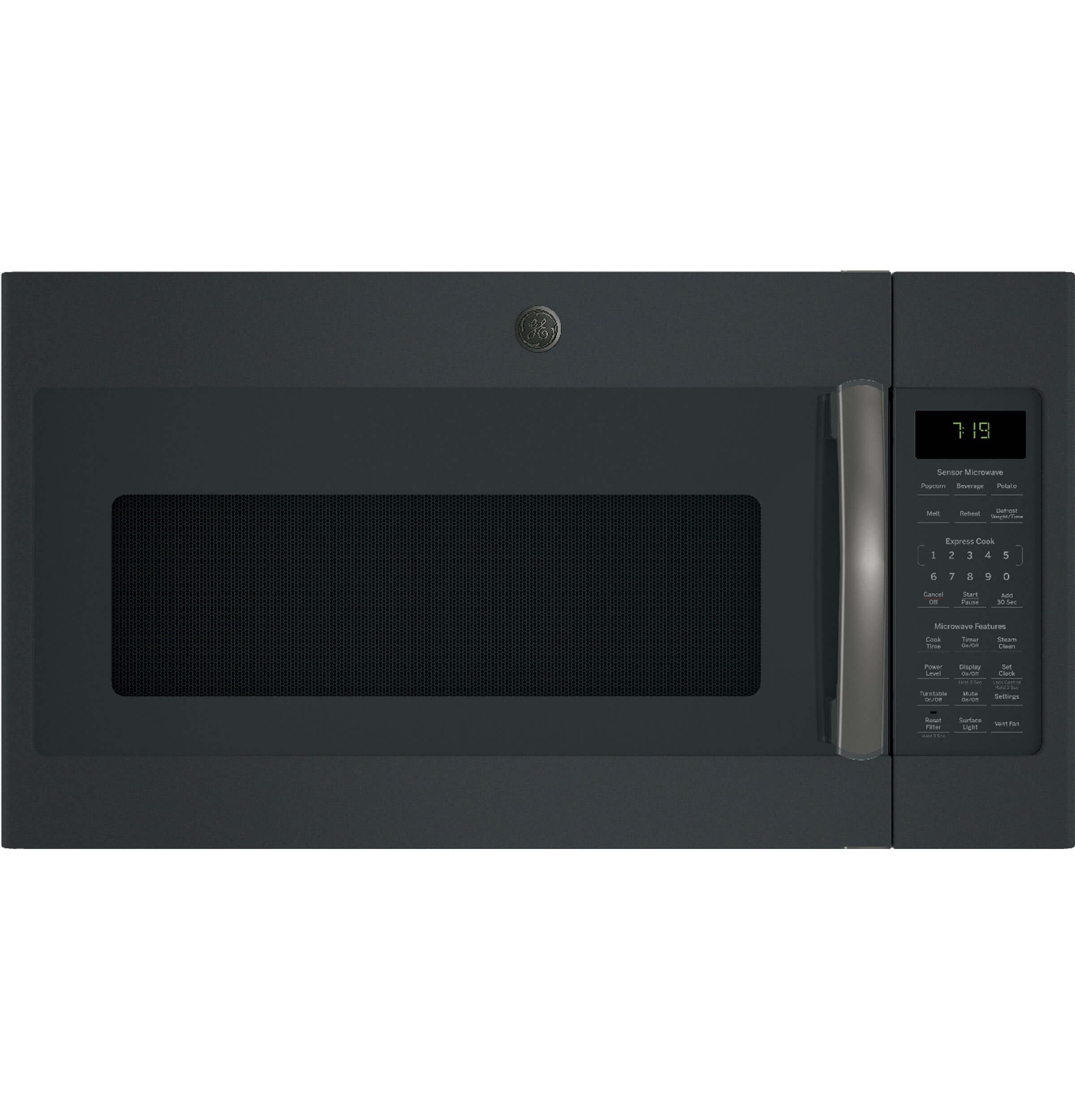 GE JNM7196FLDS Countertop Microwave Oven - 1.1 Cu. Ft. Compact Size, 1000W Power, 10 Power Levels - Perfect for Small Kitchens, Dorms & Offices