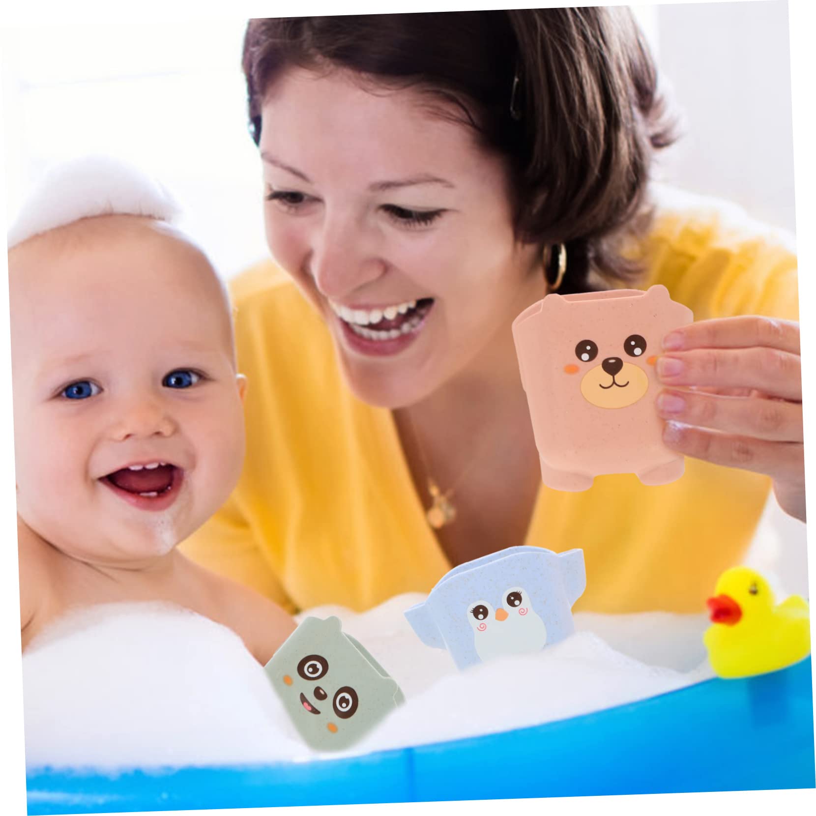 UPKOCH 2 Sets Baby Bath Toys for Newborns - Cute Cartoon Bathtub Toys, Plastic Bathing & Beach Play Set for Toddlers - Fun Bath Time & Outdoor Water Play
