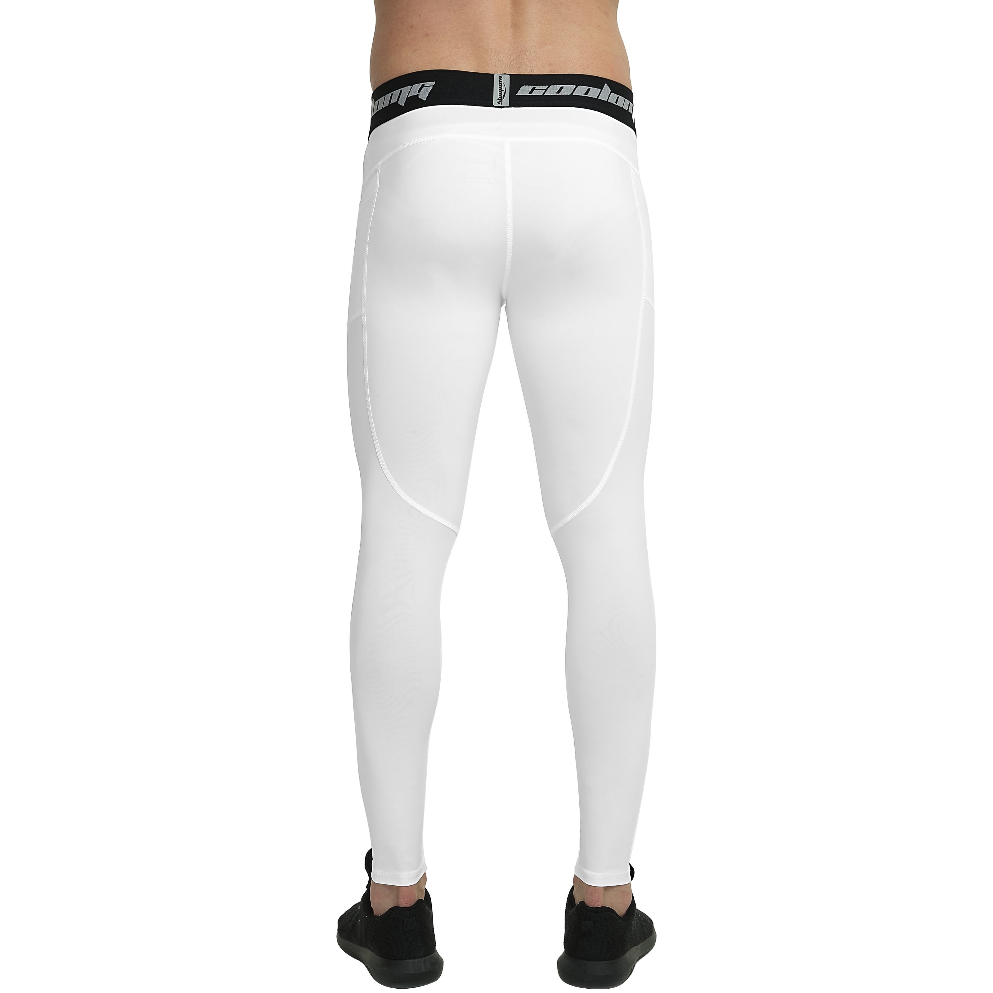 High Waist Long Leggings with Side Pockets for Women - Comfortable Workout Yoga Pants in White | Perfect for Gym, Running & Lounge Wear