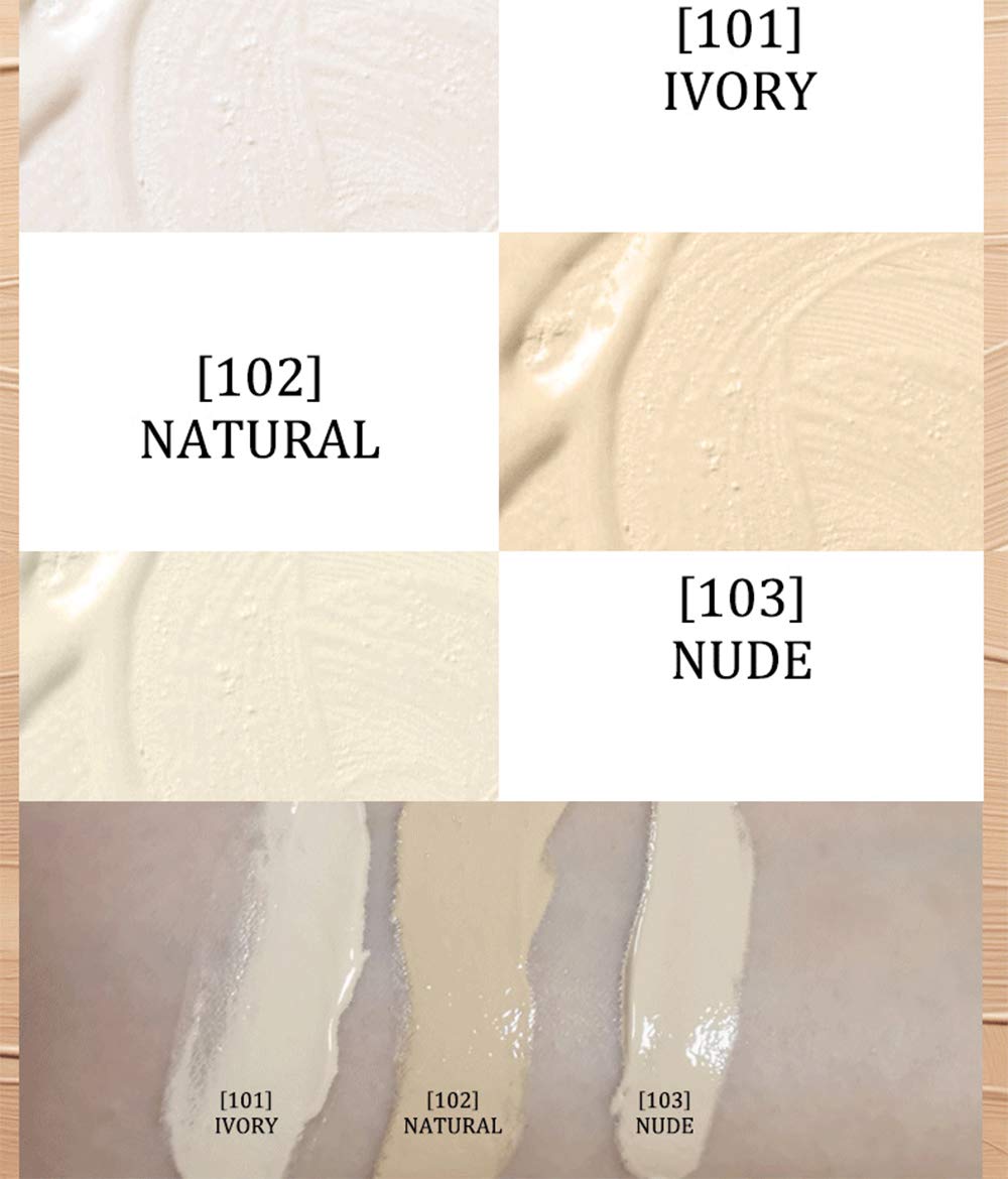 Waterproof SPF30 Hypoallergenic Foundation Makeup Cover Creamy Concealer - #102 Natural, Long-Lasting & Full Coverage for Daily Wear & Special Occasions