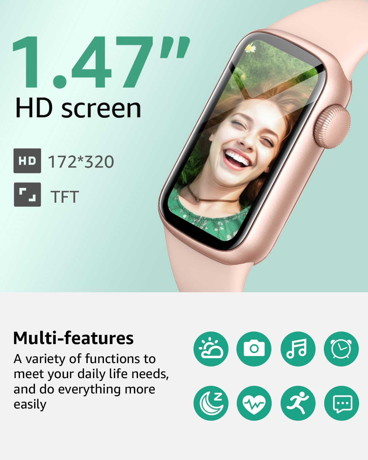 IMFRCHCS Fitness Tracker Smart Watch - 1.47