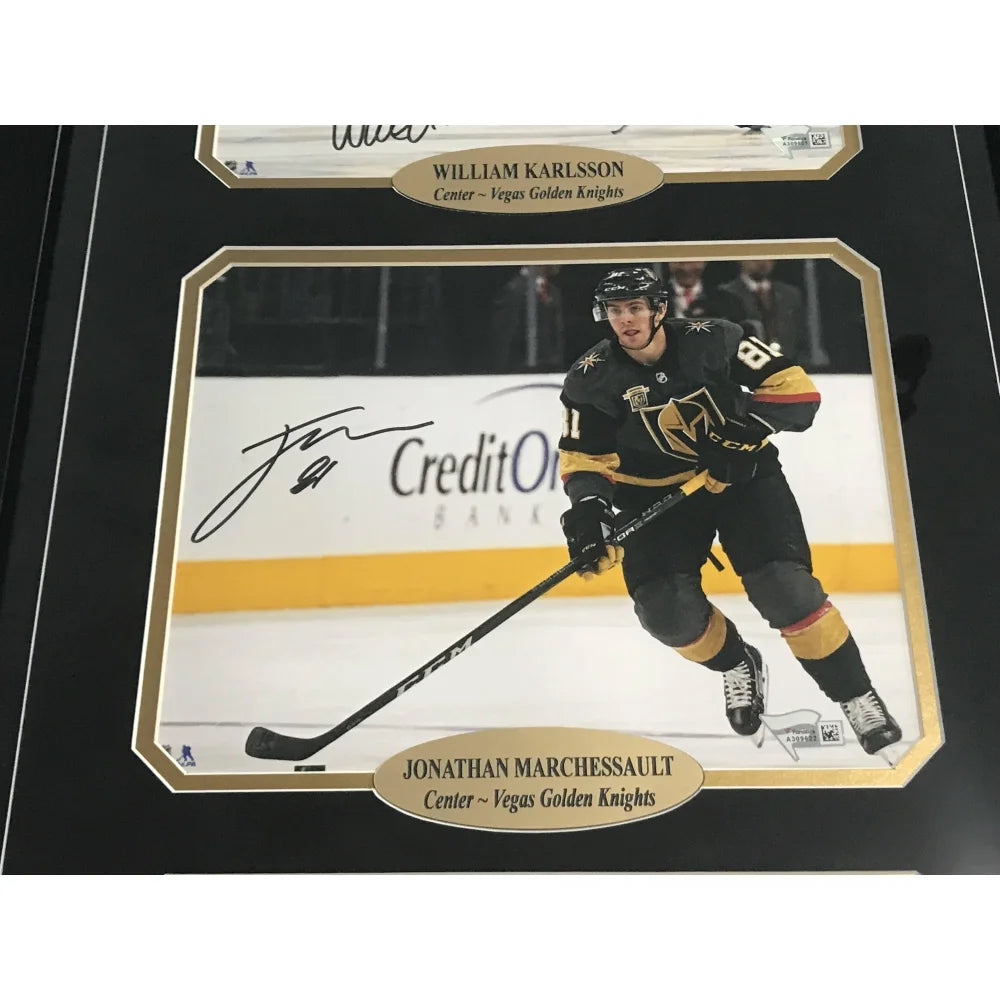 James Neal Karlsson Marchessault Autographed 8x10 Photo - Vegas Golden Knights Framed Memorabilia - Perfect for Sports Collectors, Man Cave Decor, and Hockey Fan Gifts