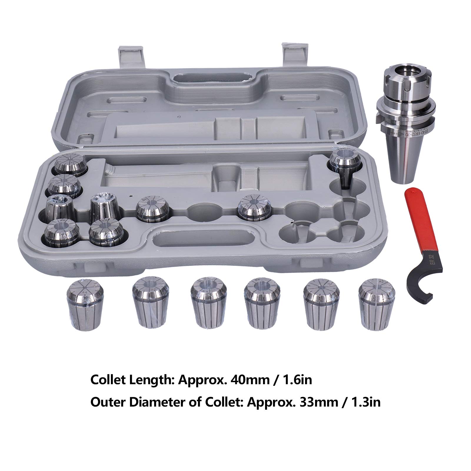 15Pcs 20CrMnTi Spring Collet Set - CNC Machine Tool Holder for Milling, Lathe & Engraving | High Elasticity ER Collet Chuck | Perfect for CNC Machining, Metalworking & Precision Engineering