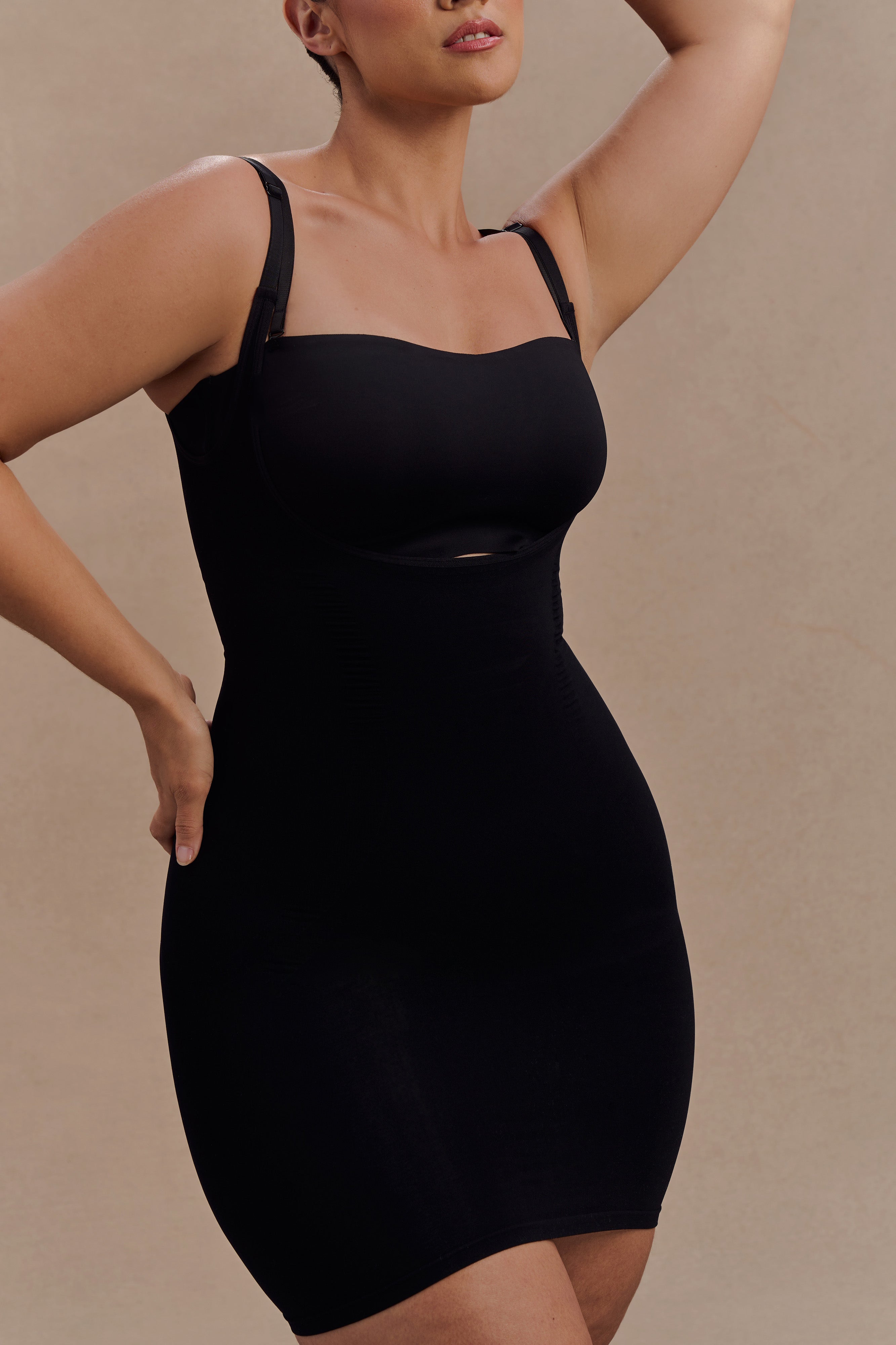 Jocelyn Backless Shapewear Mini Dress - Slimming Body Shaper for Women | Perfect for Parties, Weddings & Date Nights | Black