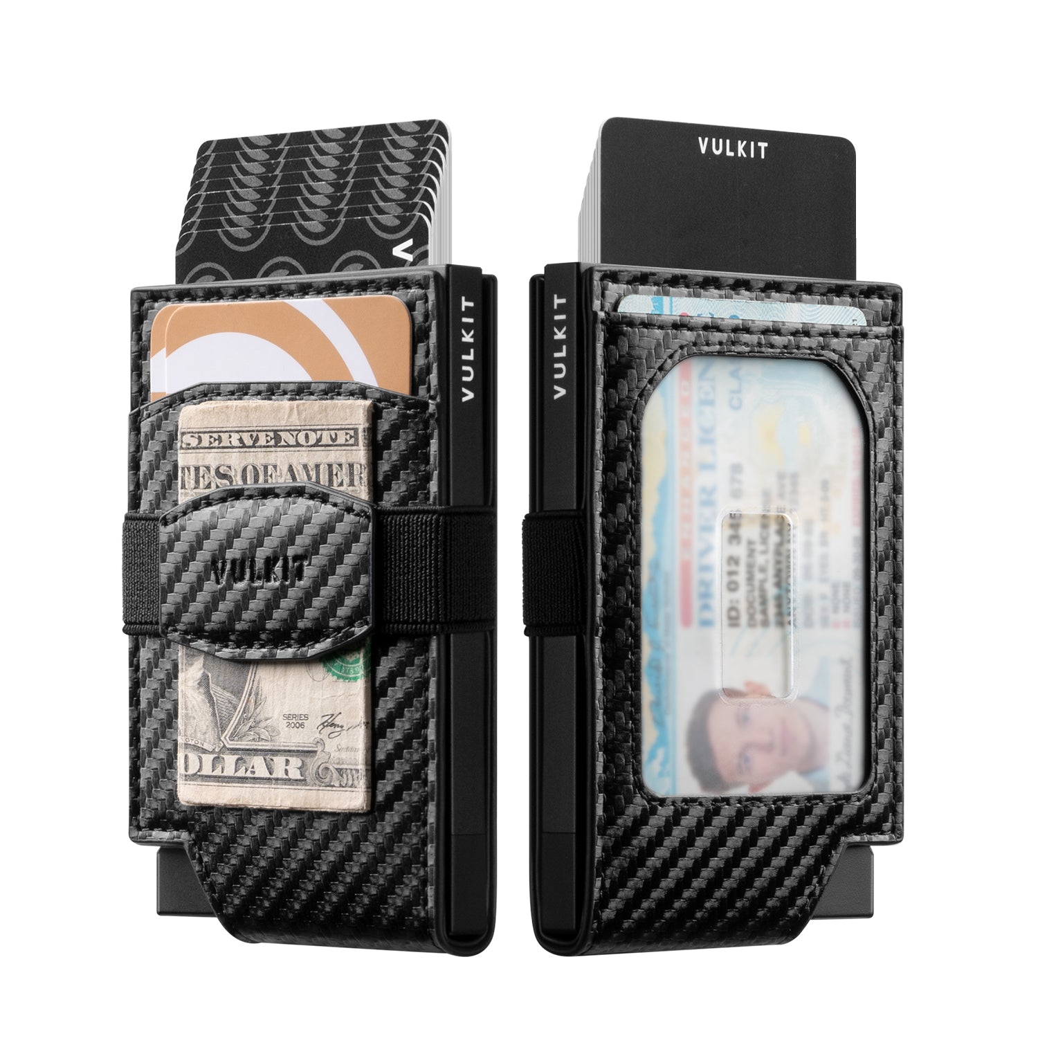 VC412 Leather Pop Up Card Wallet with Money Strap - Front Pocket & ID Window for Cash & Cards | Perfect for Travel, Business & Everyday Use (415.46kr)