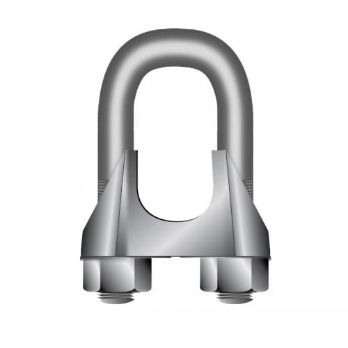 Stainless Steel Commercial Wire Rope Grips Without Grooves - Heavy Duty Clamps for Marine, Construction & Rigging Applications