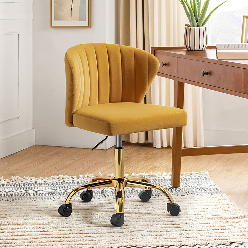 Premium Chandra Velvet Office Chair - Ergonomic Executive Desk Chair with Lumbar Support for Home & Office Workspaces - Comfortable Modern Computer Chair for Long Hours of Sitting