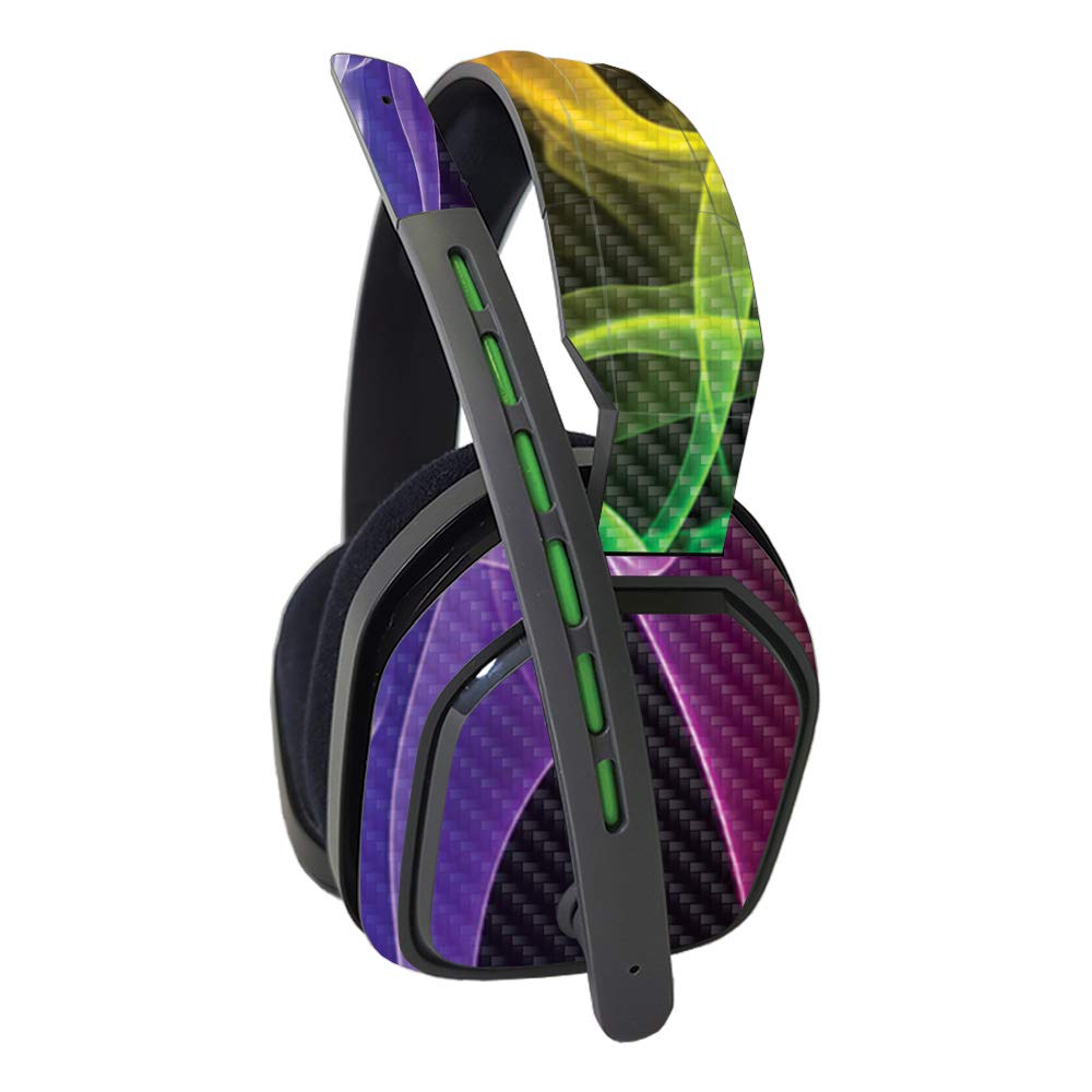 Premium Carbon Fiber Skin for Astro A10 Headset - Bright Smoke | Protective & Durable Textured Finish | Easy to Apply & Change Styles | Made in USA | Perfect for Gaming, Streaming & Customizing Your Headset