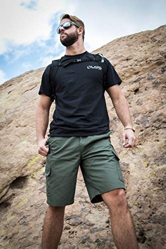 LAPG Men's Tactical Shorts with Elastic Waistband - Durable Ripstop Cargo Shorts for Workout, Outdoor & Military Use | Perfect for Hiking, Camping & Tactical Training