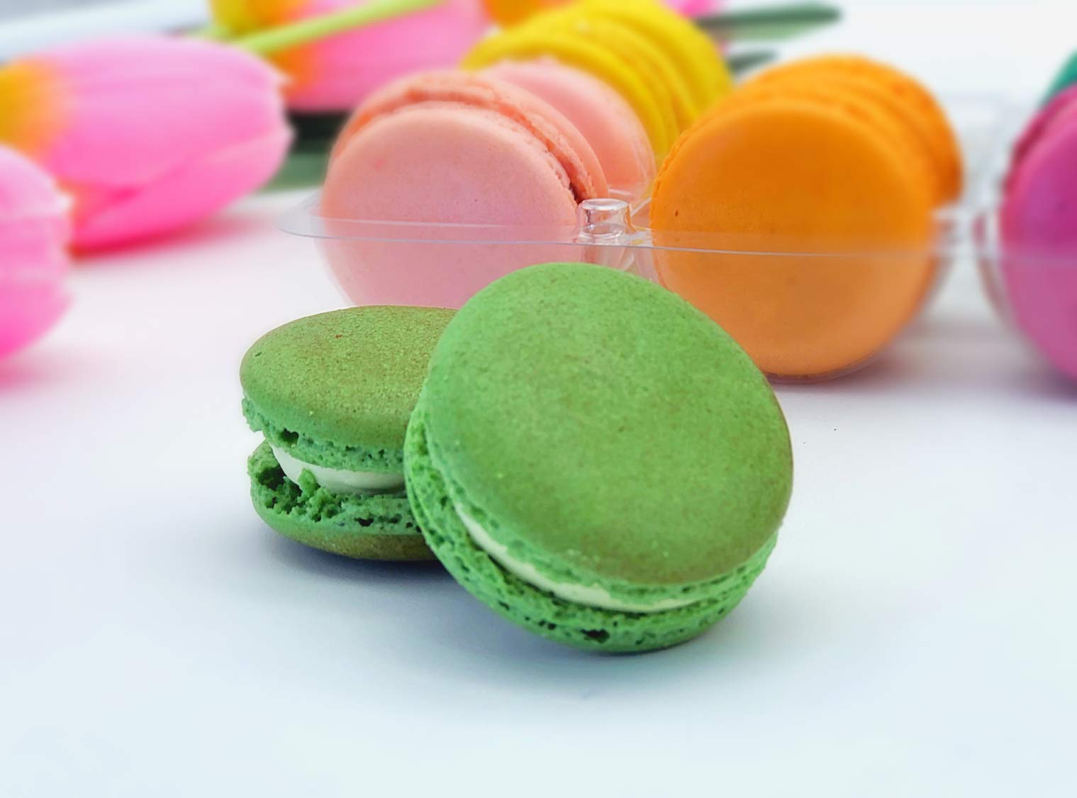 12 Pack Gluten Free French Macarons | Tropical Flavor Assortment | Perfect for Parties, Gifts & Dessert Tables