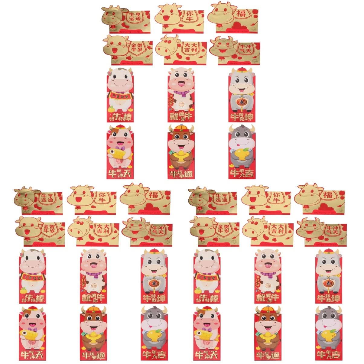 NOLITOY 54 Pcs Chinese New Year Red Envelopes - Lucky Money Packets for Lunar New Year, Weddings & Birthday Celebrations