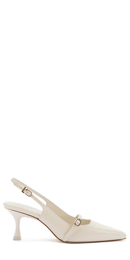 Ivory Leather Ines Pump - Elegant Women's Heels for Work, Parties & Weddings | Comfortable & Stylish Dress Shoes