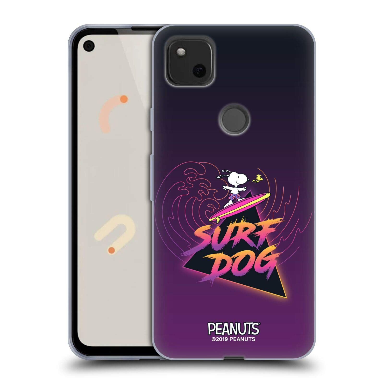 Peanuts Surf Dog Snoopy Case for Google Pixel 4a - Hawaiian Style for Beach & Travel