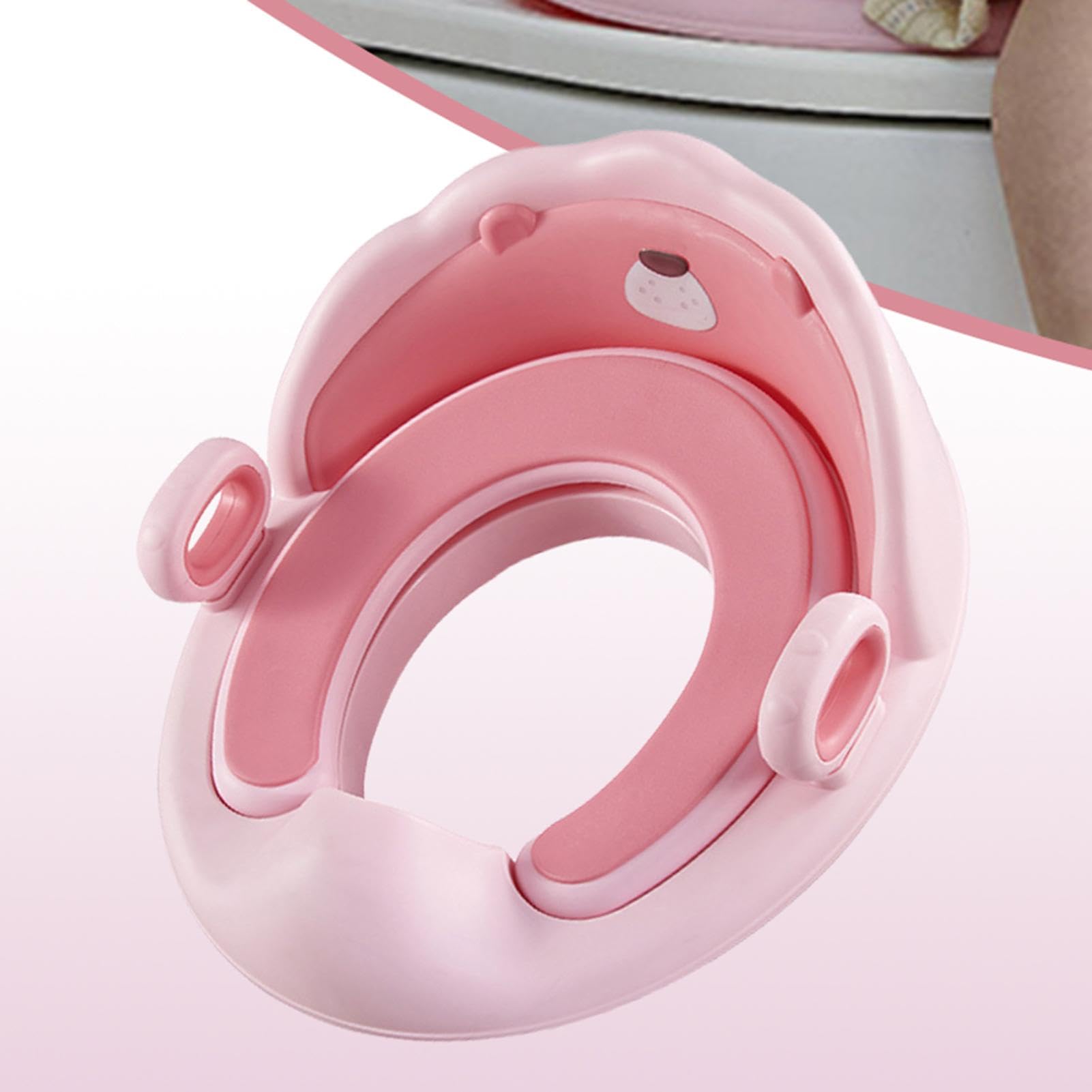 **Kids Potty Training Seat with Handles & Urine Guard – Non-Slip Toddler Toilet Seat for Round & Oval Toilets – Safe & Comfortable for Boys & Girls – Ideal for Home, Travel & Daycare Use**